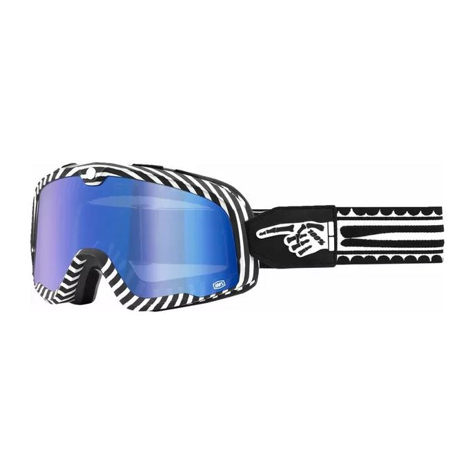 100% MX Goggles Barstow Death Spray Blue Mirror